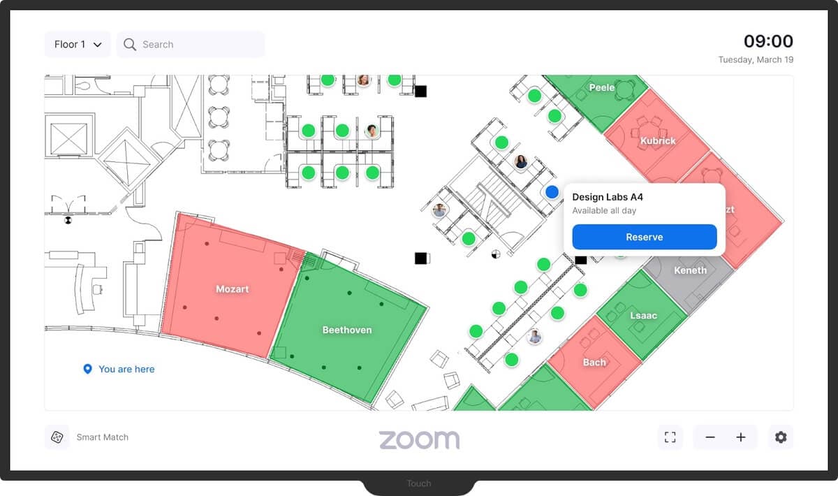 Zoomのワークスペース予約とは?デスクやスペースの予約管理でオフィス有効活用