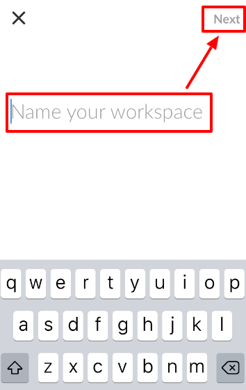 ワークスペース名を入力