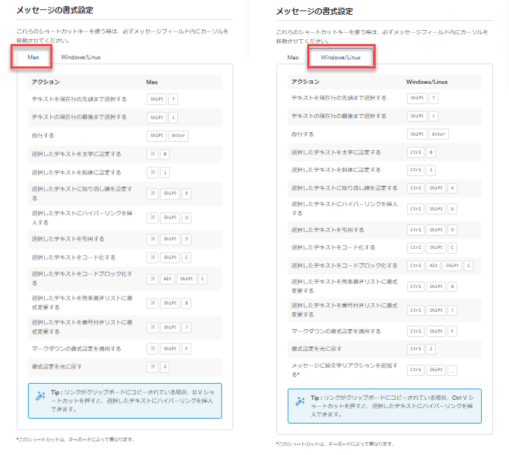 Slack使い方_Slack活用編_ショートカット